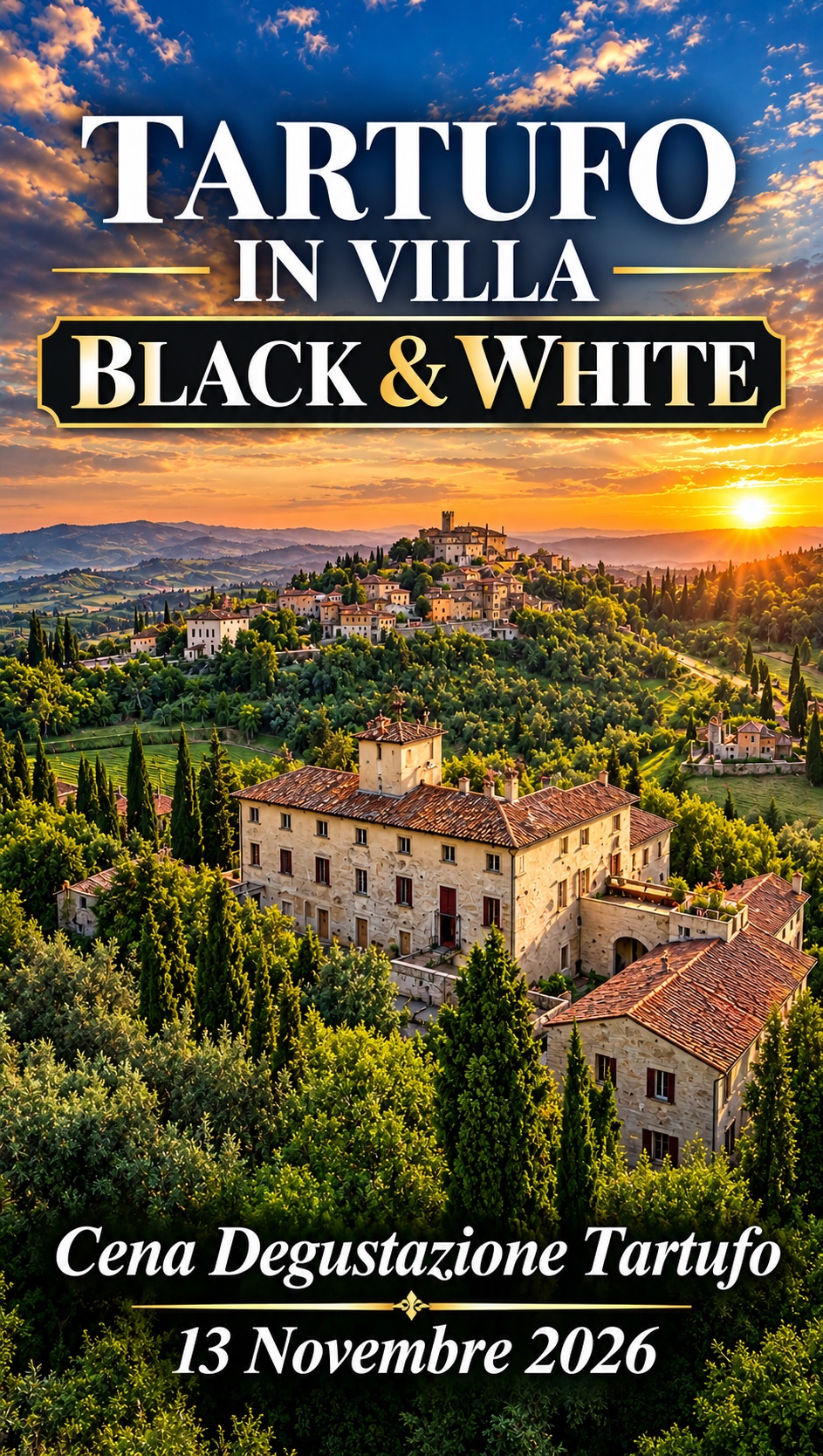tartufo in villa black and white 2026